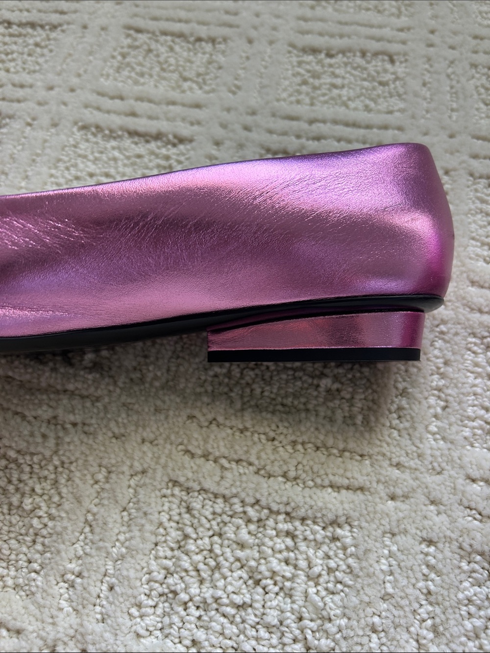 Salvatore Ferragamo Metallic Pink Varina Pointed-Toe Flats - Picture 6 of 6